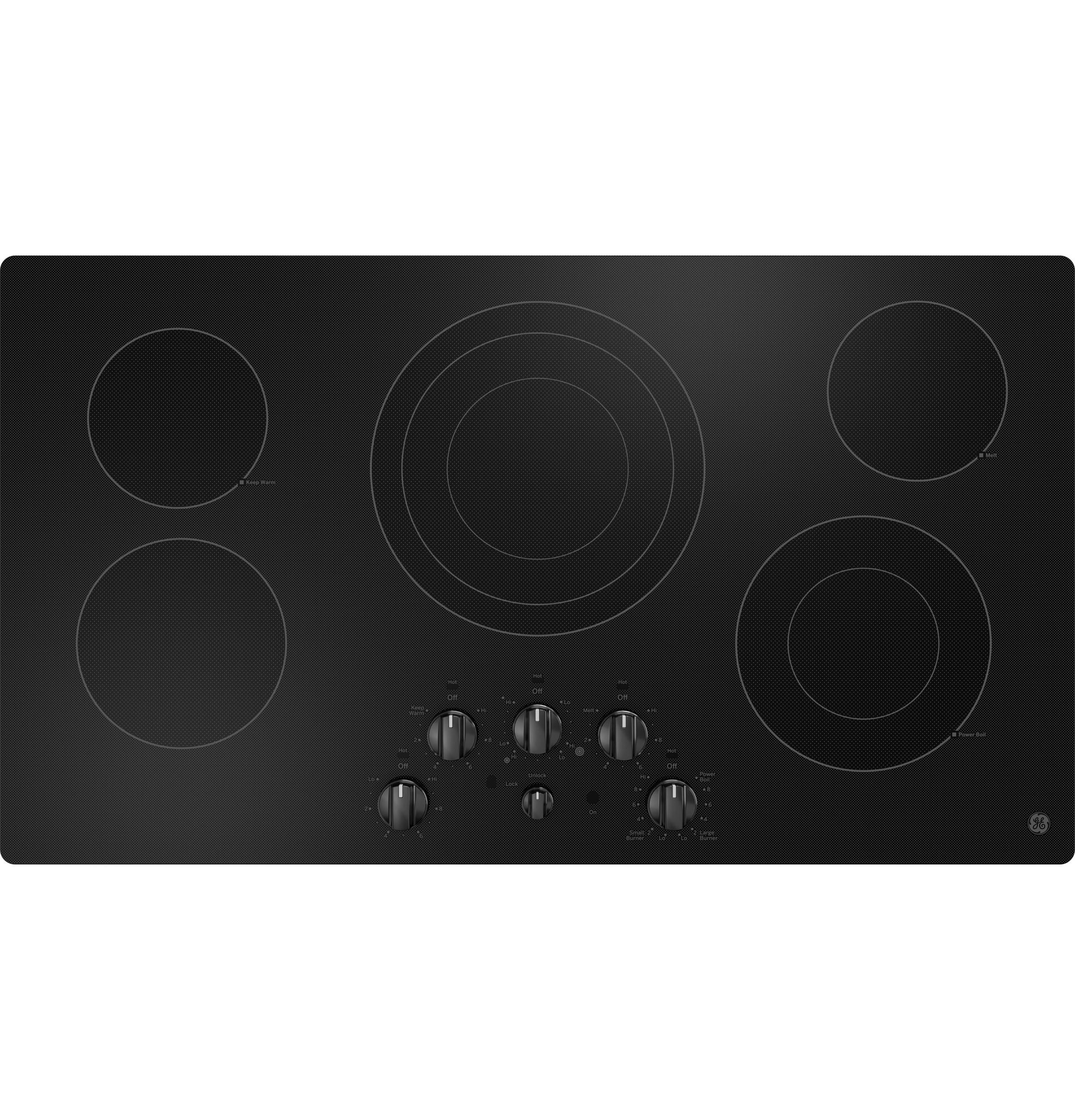 GE Ge 36″ Built In Knob Control Electric Cooktop JEP5036DTBB