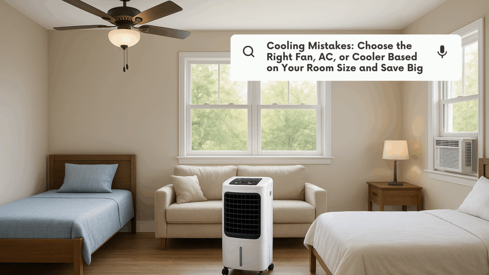Choosing the right cooling appliance for room size to avoid common mistakes