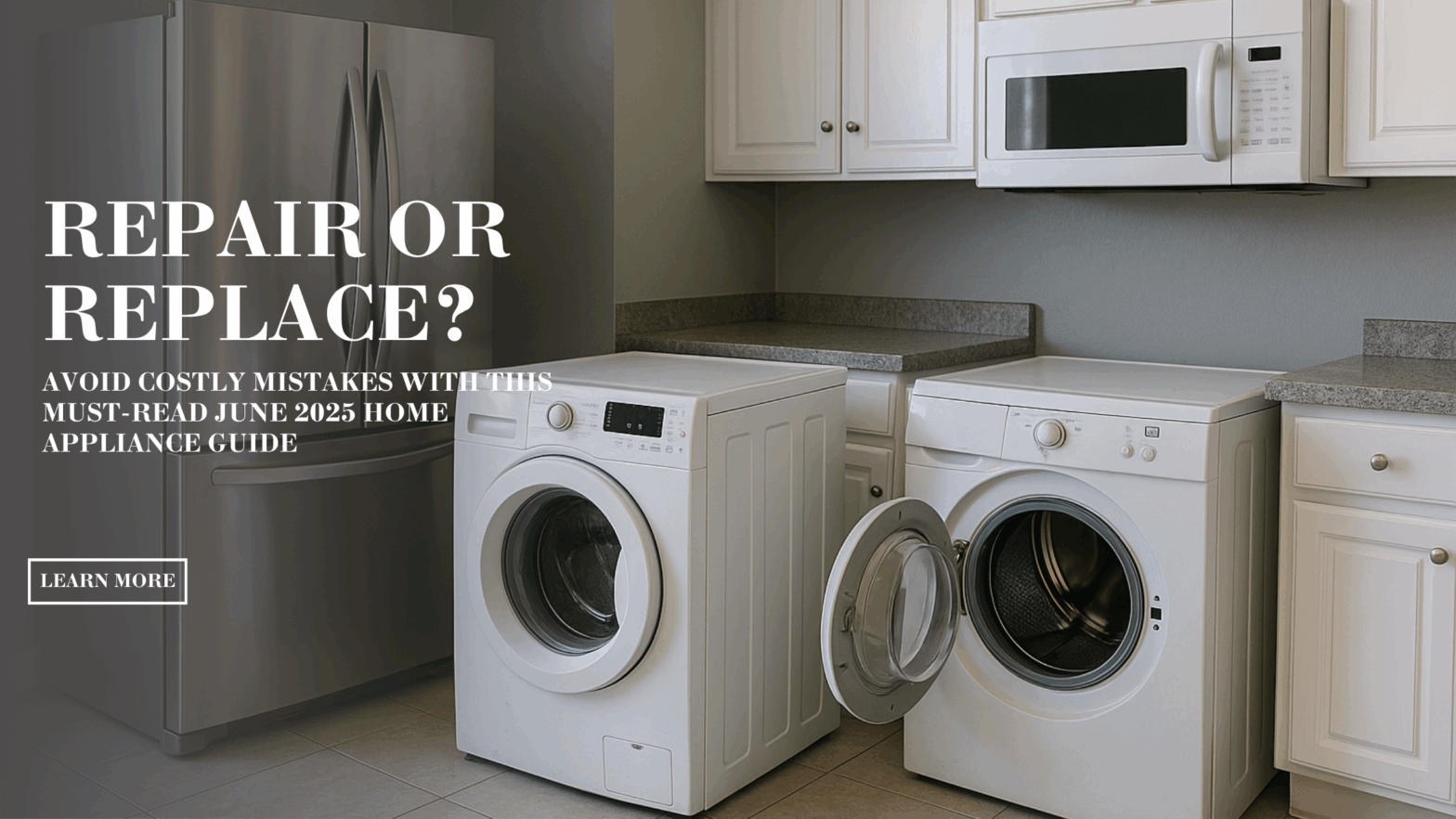 Homeowner deciding whether to repair or replace a home appliance in June 2025