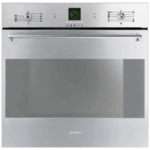 SMEG 24″ Single Electric Wall Oven With 2.2 Cu. Ft. Multifunction European Convection Oven SCP160X