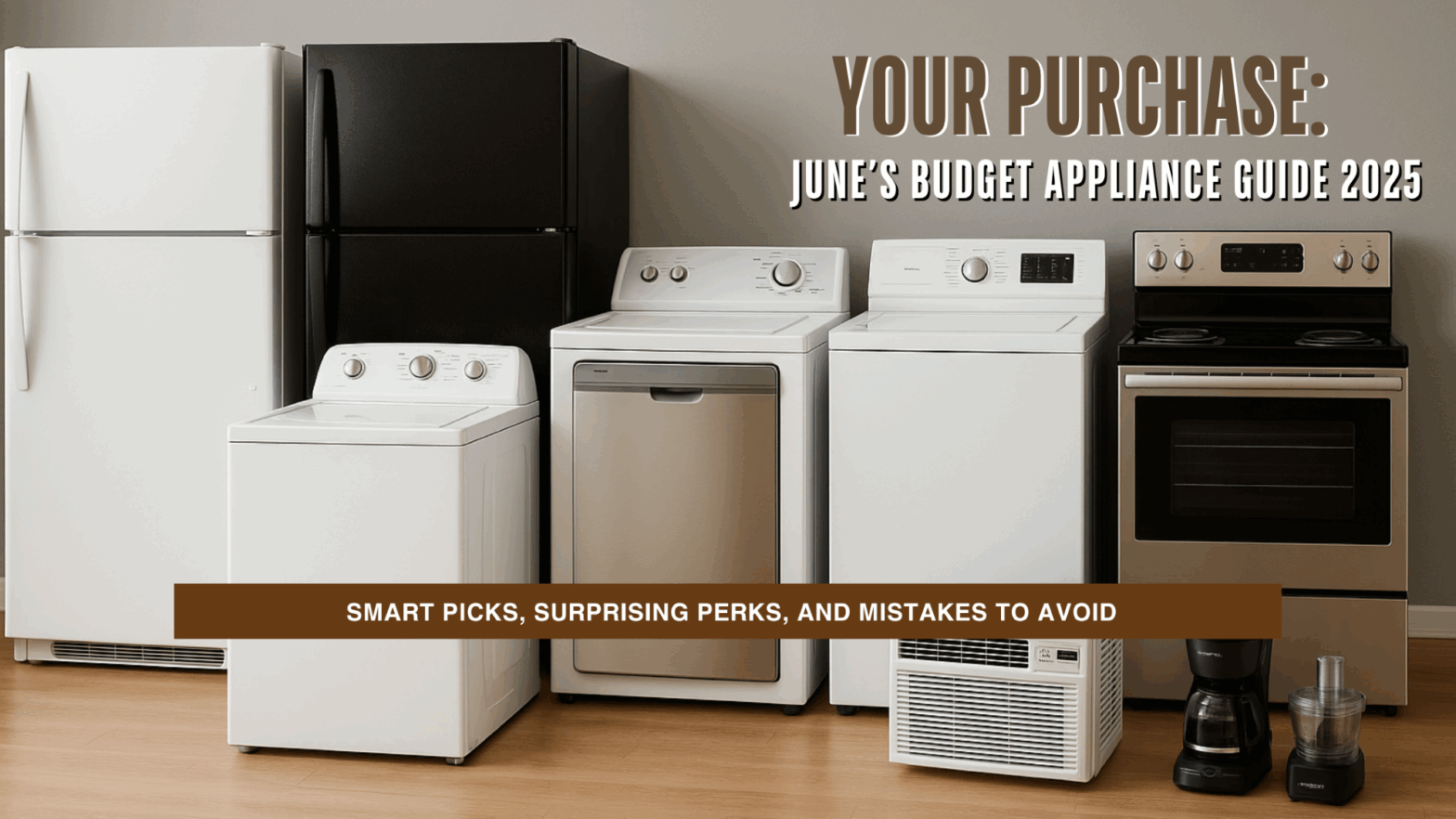 June's Budget Appliance Guide 2025 shopper browsing 2025 deals with checklist in hand