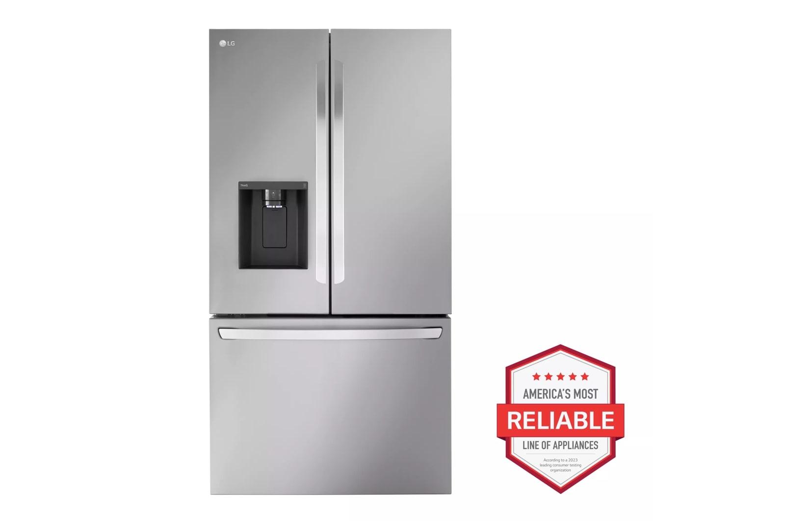 LG CANADA 26 Cu. Ft. French 3 Door Counter Depth Max(tm) Refrigerator With Ice And Water Dispenser LCFC26XSS