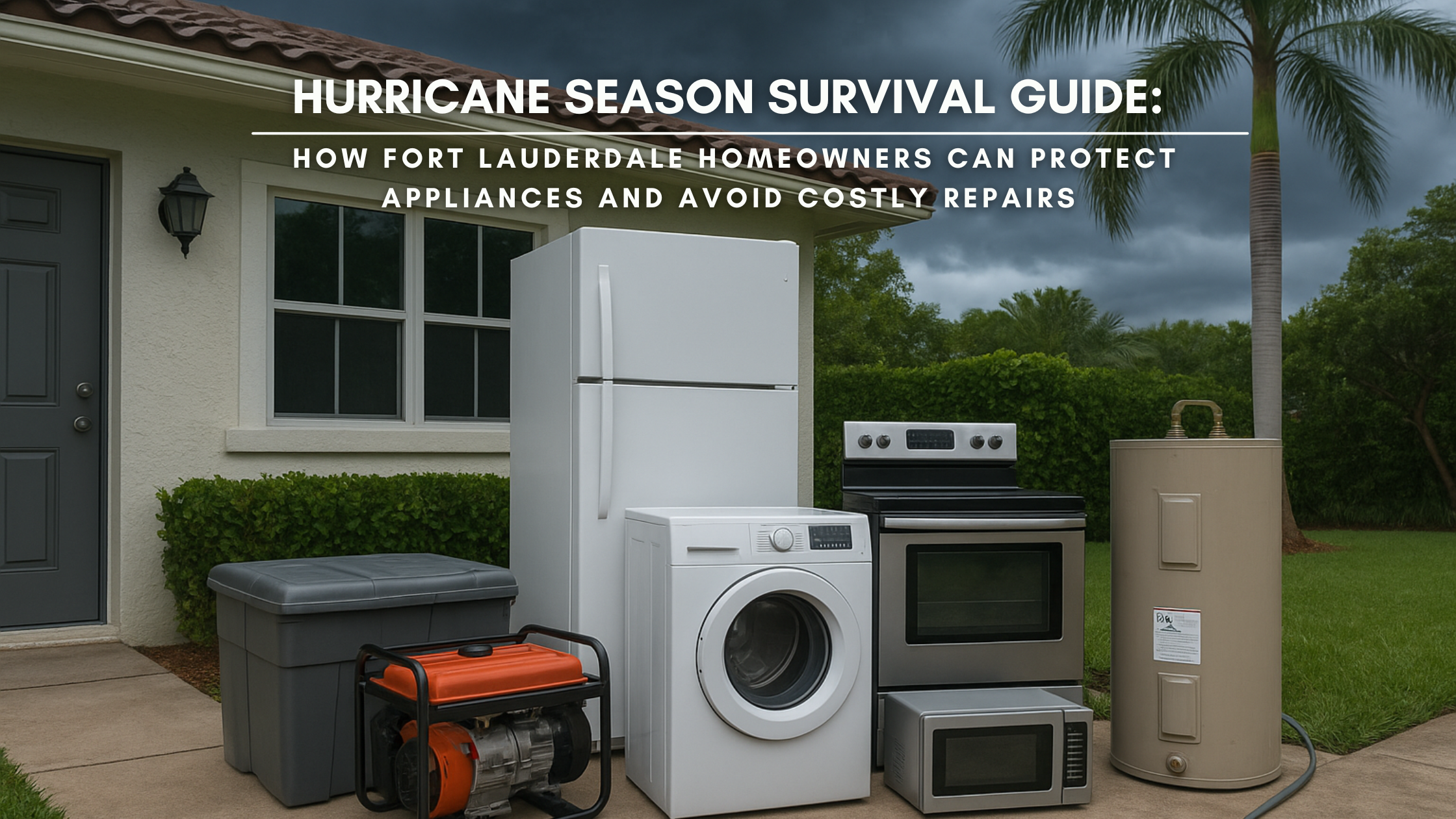 Fort Lauderdale homeowners protecting appliances during hurricane season.