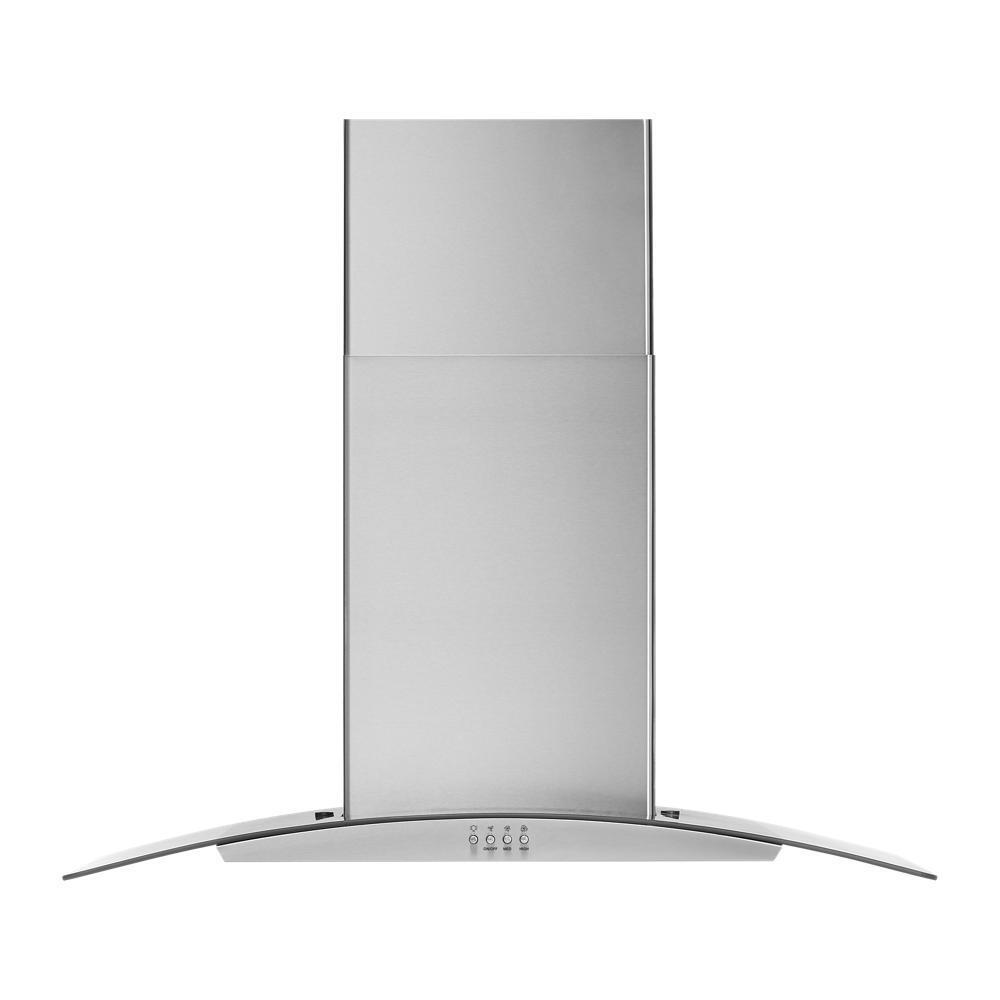 Whirlpool 36″ Curved Glass Wall Mount Range Hood WVW51UC6LS
