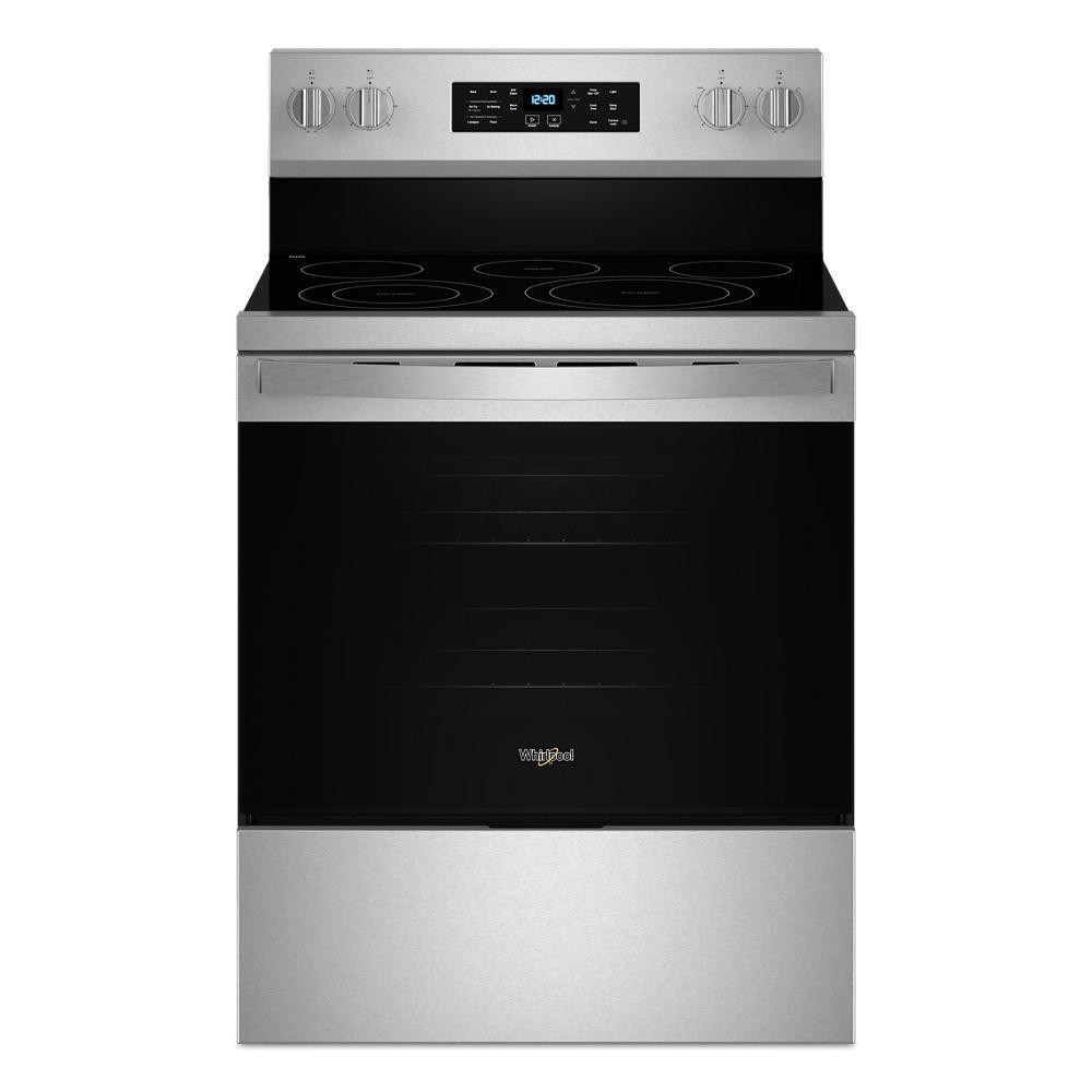Whirlpool 30 Inch Energy Star Electric Range With Air Cooking Technology No Preheat Air Fry And Air Baking And Self Clean WFES5030RZ