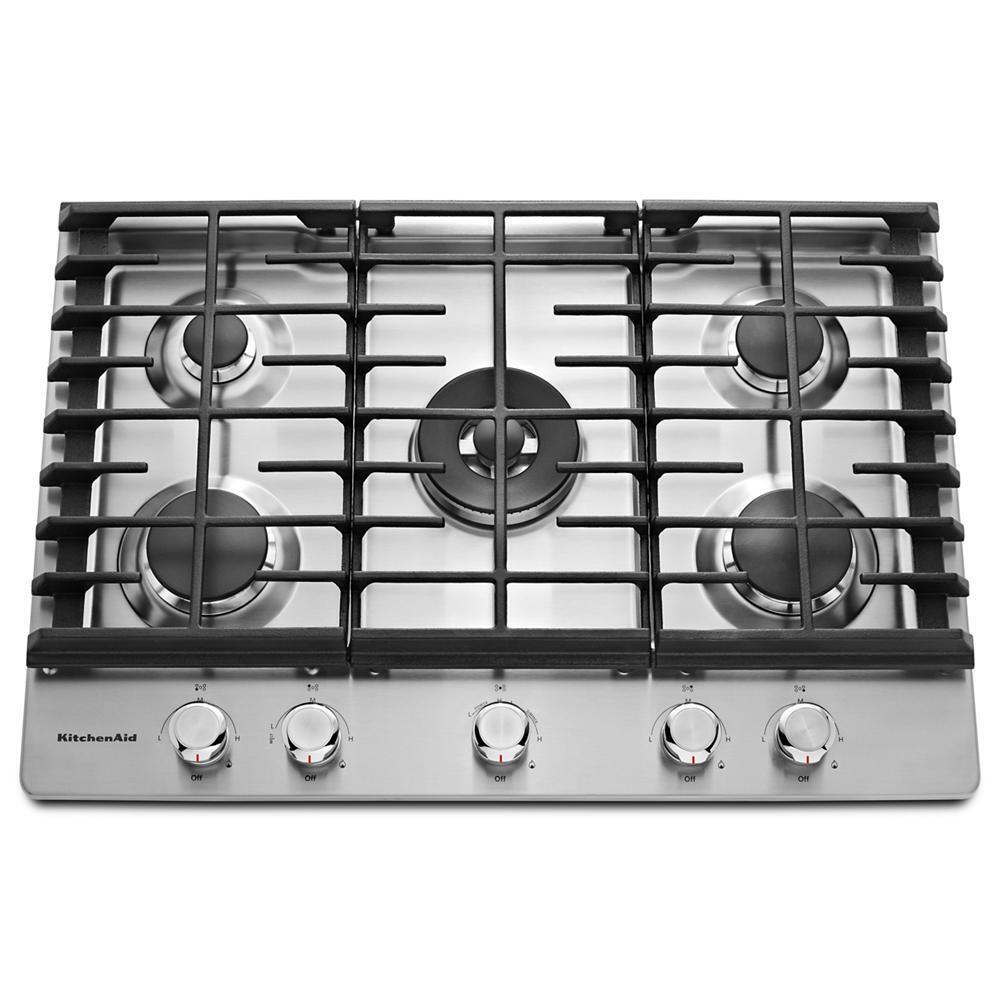 KITCHENAID 30″ 5 Burner Gas Cooktop KCGS550ESS