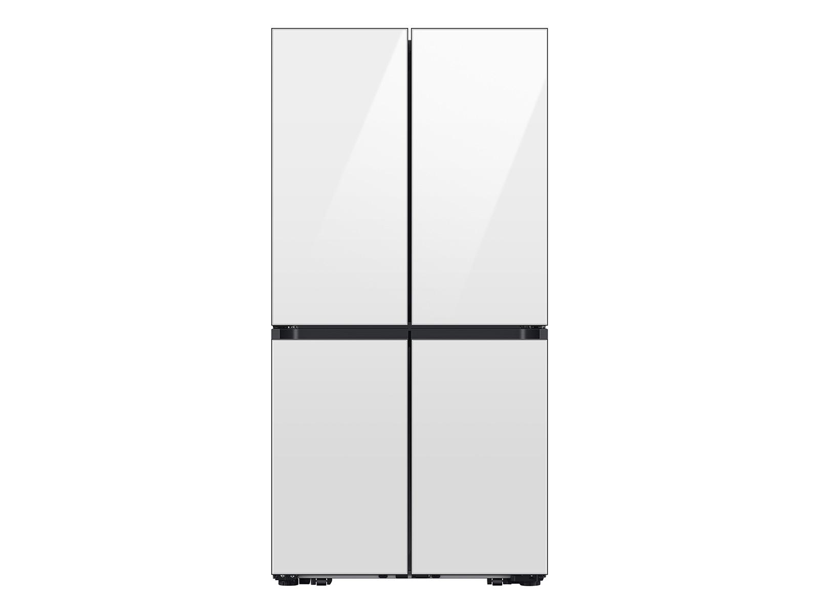 SAMSUNG Bespoke 4 Door Flex(tm) Refrigerator (29 Cu. Ft.) With Beverage Center(tm) In White Glass (with Customizable Door Panel Colors) RF29DB960012