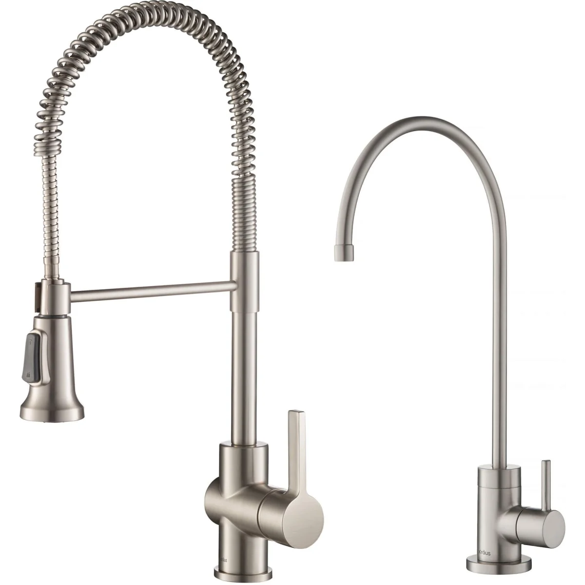 Kraus 5" Single Handle Commercial Kitchen Faucet With Drinking Water Filtration Faucet KKPF1690FF100SFS