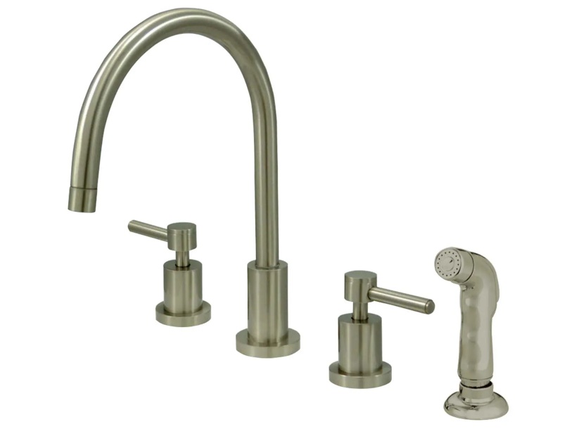 KINGSTON 8" Widespread Kitchen Faucet Brushed Nickel KS8728DL