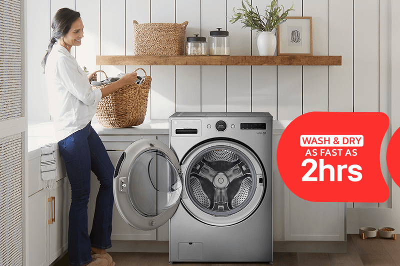 Wash & Dry As Fast As 2 Hours In This LG WashCombo(TM) All-in-One
