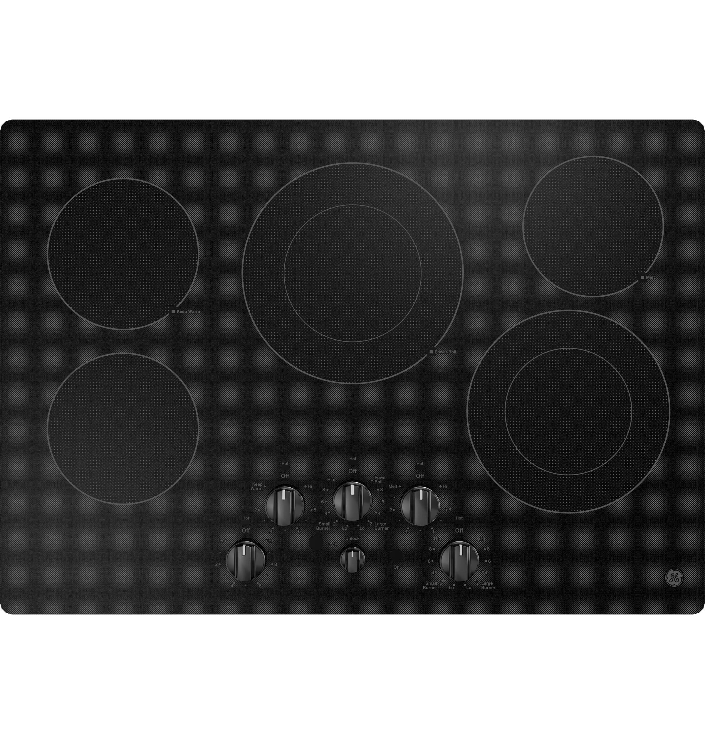 Ge Appliances Ge 30″ Built In Knob Control Electric Cooktop Black JEP5030DTBB