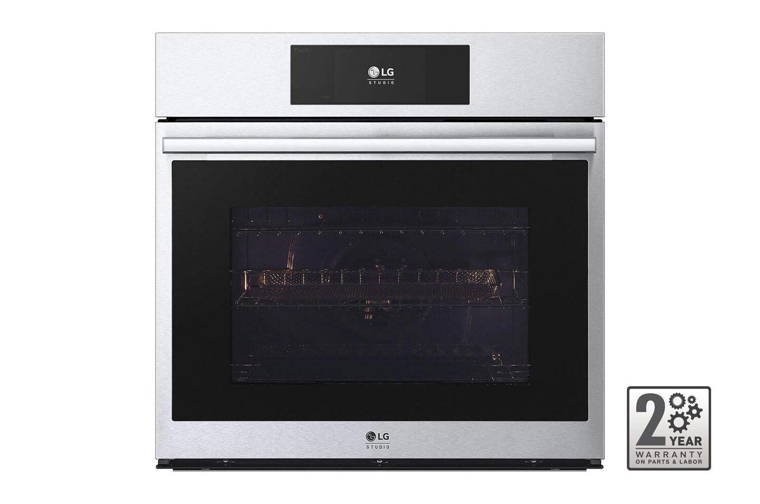 LG Studio 4.7 Cu. Ft. Smart Instaview Electric Single Built In Wall Oven With Air Fry Steam Sous Vide WSES4728F